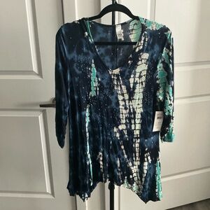 Thomas and Olivia Knit Top w/rhinestones, size PXL, NWT